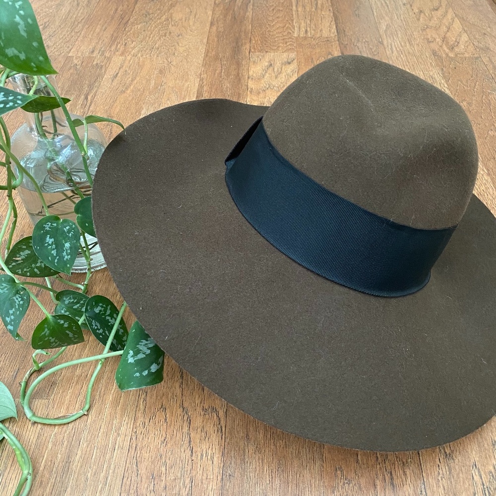 Green Wide Brim Hat